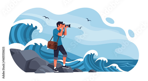 Oceanic Bliss Capturing Moments in Nature Photography with Waves