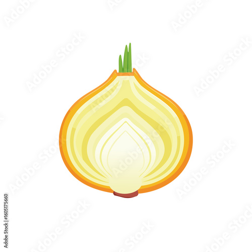 Onion Food Icon Isolated on a Transparent Background 