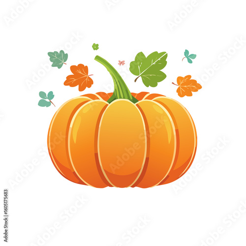 Pumpkin Food Icon Isolated on a Transparent Background 