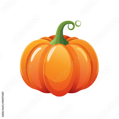 Pumpkin Food Icon Isolated on a Transparent Background 