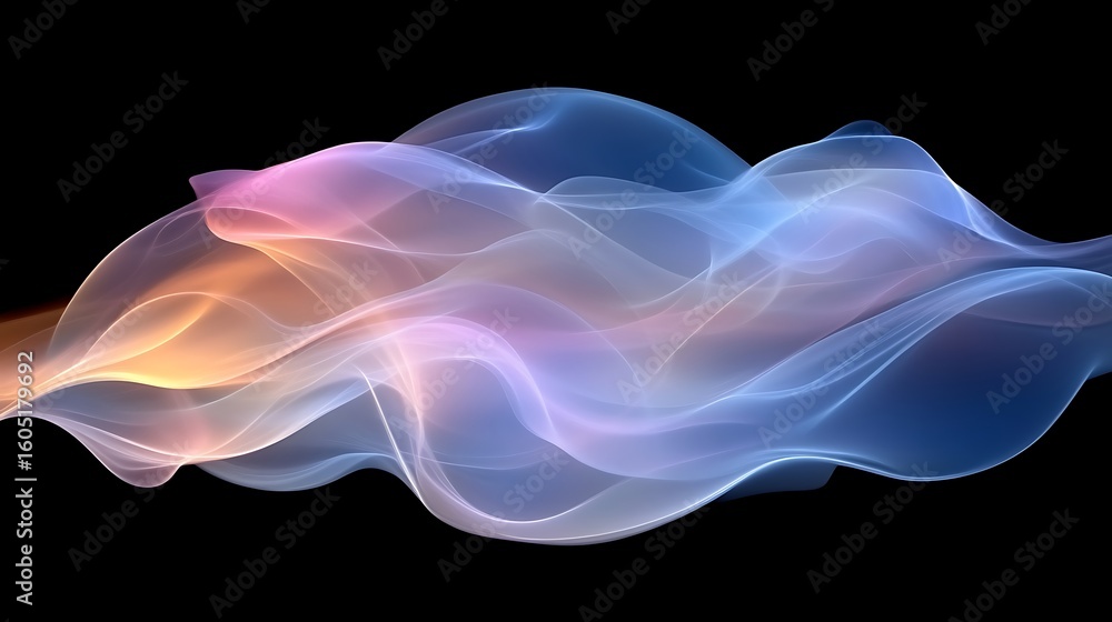 Fototapeta premium Abstract flowing shapes of soft colors