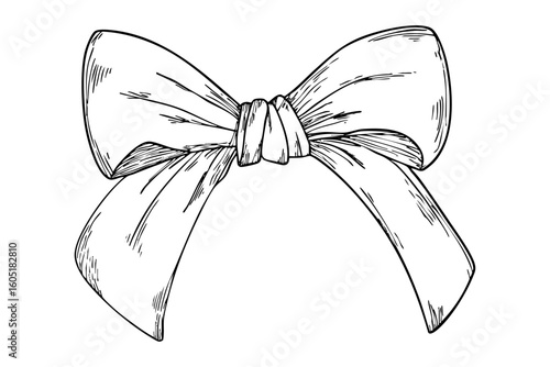 An elegant vector illustration of a bow tie. Isolated on a transparent background. Suitable for formal wear, gifts, or decorative designs.