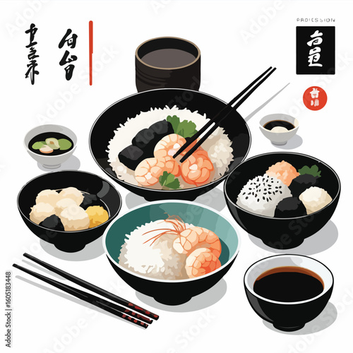 Japanese Donburi Bowl Set