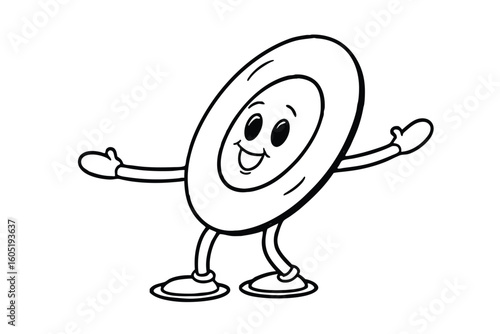 Bagel Mascot Spinning Like A Hula Hoop Fun V