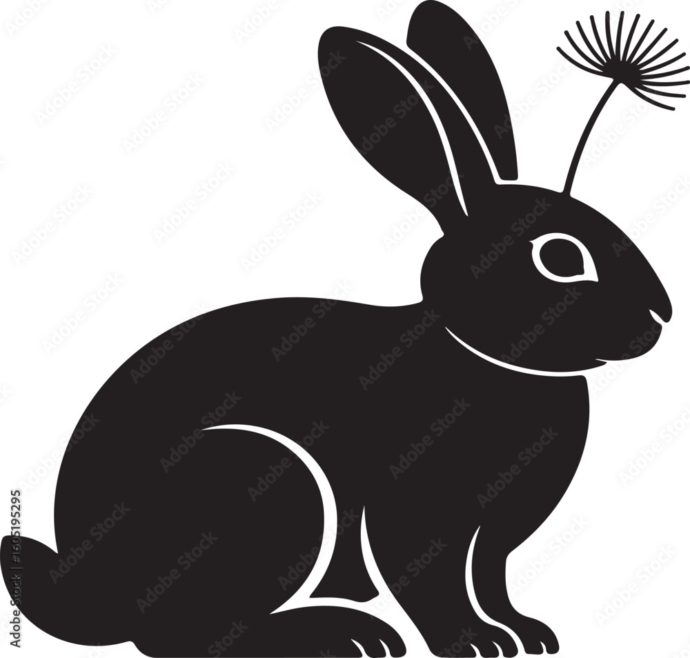 Obraz premium Rabbit and bunny vector illustration cute cartoon animal art spring holiday design