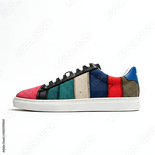 mix colour sneaker for men on white background