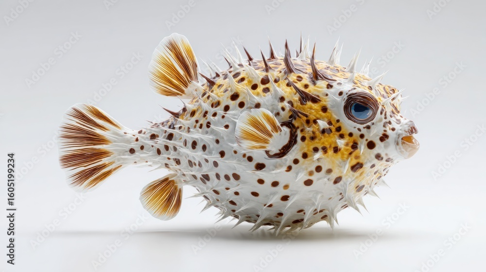 Obraz premium Pufferfish, side view