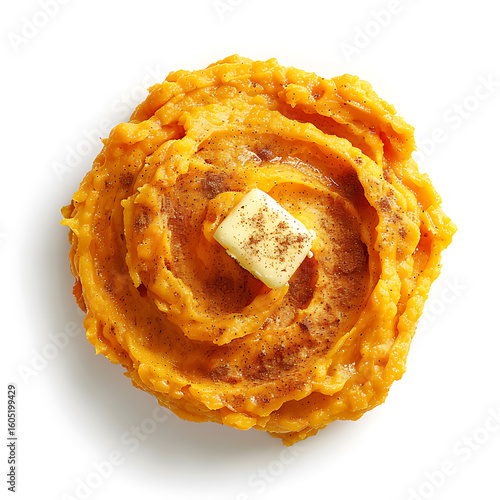 Mashed Sweet Potato Topped with Butter and Cinnamon