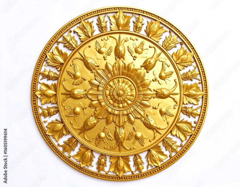 Obraz premium Ornate gold circular design