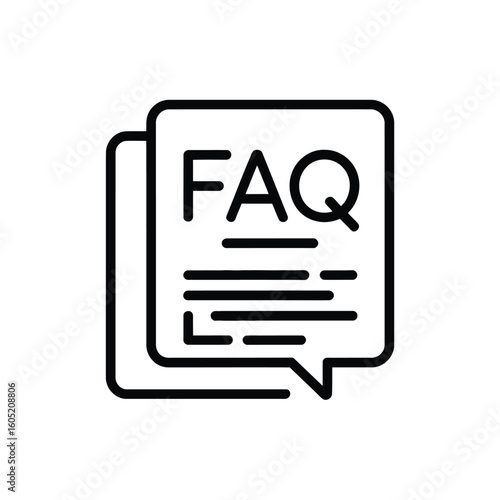 Frequently Asked Questions Icon FAQs Paperwork Documentation Guide Information Assistance Service