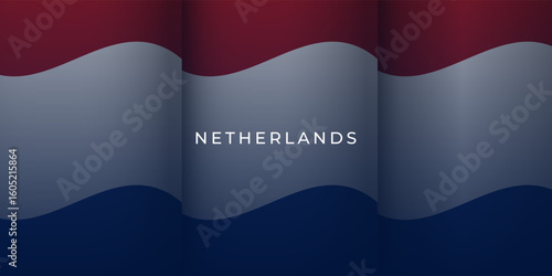 Netherlands Flag Background Design. For Banners, Posters, Greeting Cards. Netherlands Flag Vector Illustration.