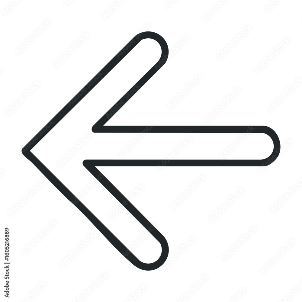 Black leftward arrow symbol on white background. Vector illustration Black leftward arrow symbol on white background. Vector illustration