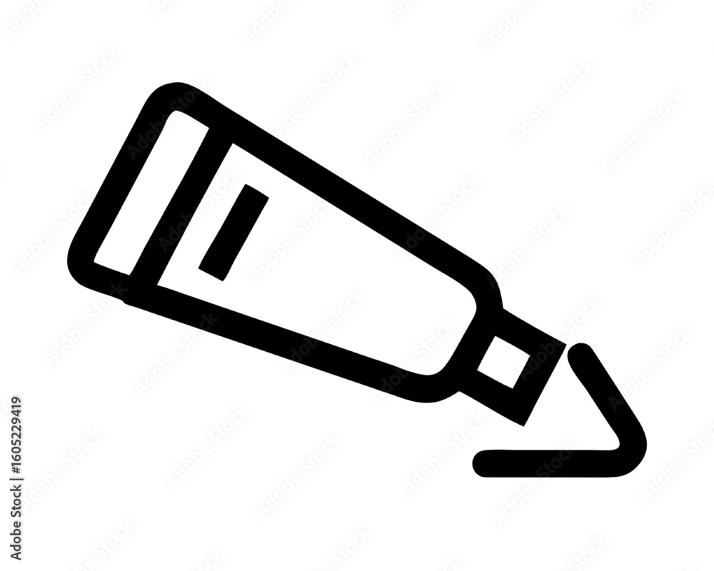 Dental Care Icon Simple Toothpaste Tube Graphic for Oral Hygiene Product Design and Marketing