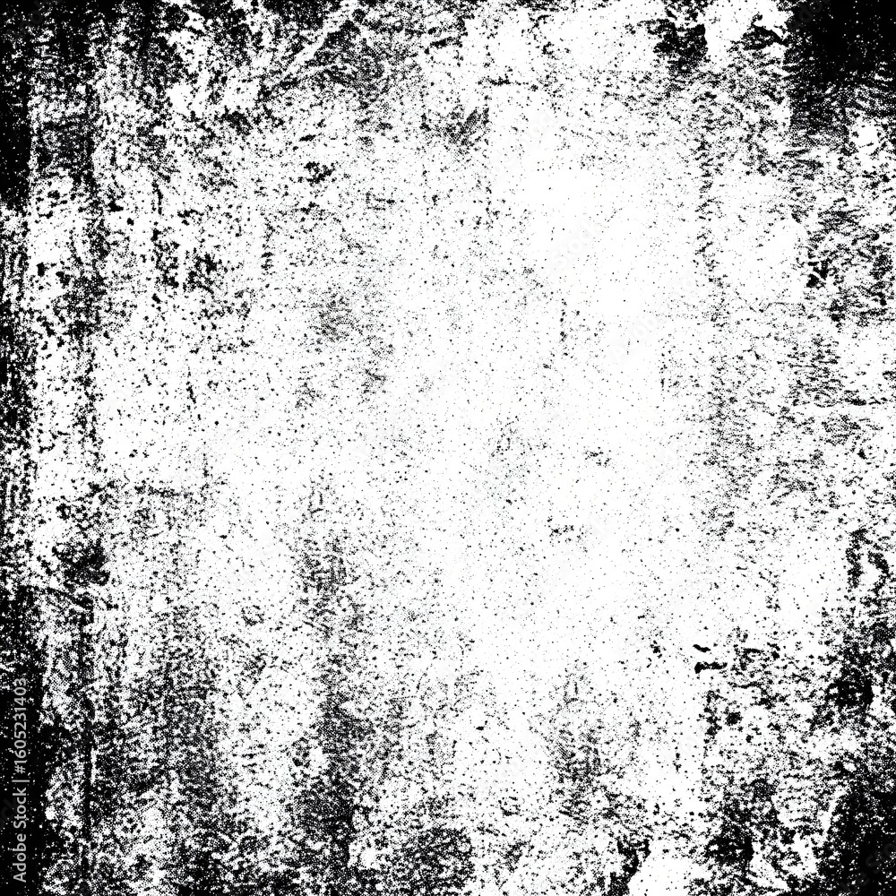 Fototapeta premium Monochrome Grunge Texture | Black and White Distressed Overlay | Vintage Noise Grit Texture Background