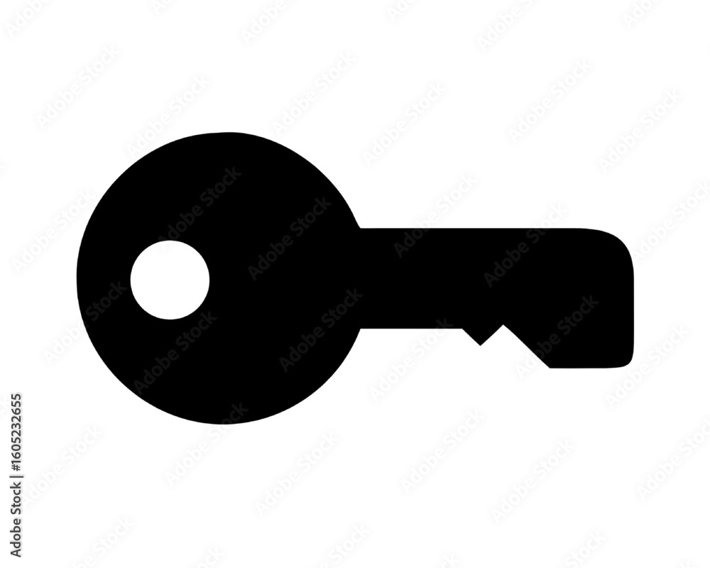 Simple Key Icon Access, Security, and Home Symbolism in Minimalist Design Simple Key Icon Access, Security, and Home Symbolism in Minimalist Design