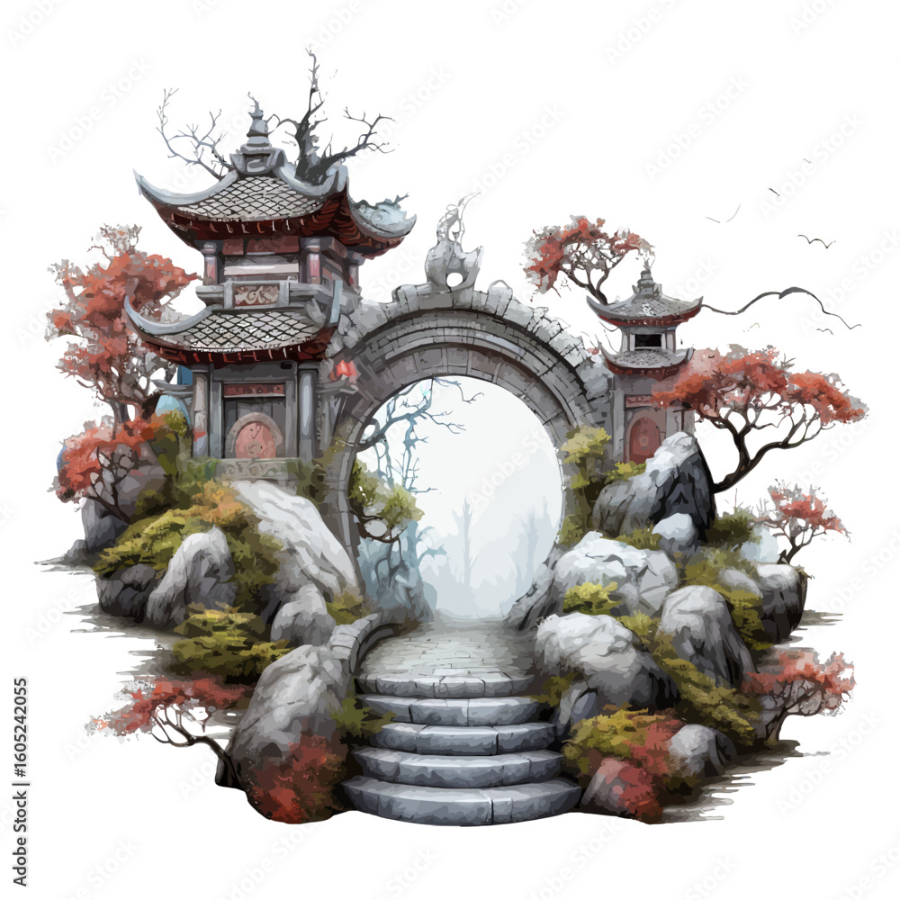 Fototapeta premium chines moon door