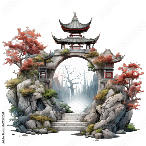 chines moon door
