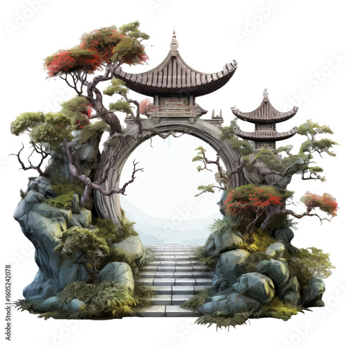 chines moon door