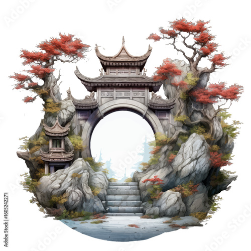 chines moon door