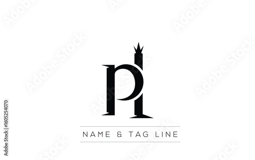 PL logo design. A sophisticated, minimalistic logo design featuring golden stylized typography,  perfect for branding concepts emphasizing luxury, professionalism, and contemporary aesthetics.