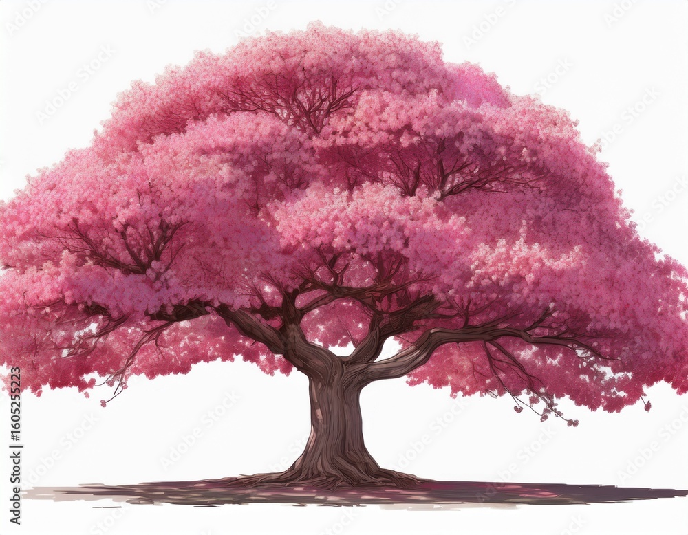 Obraz premium pink tree with transparent backgrount