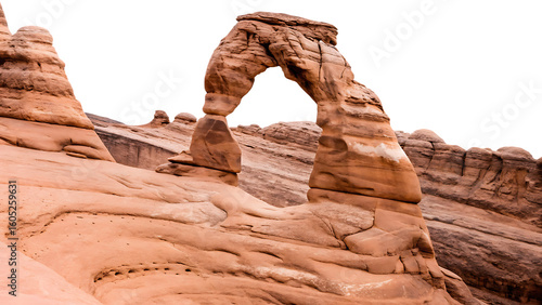 Fototapeta Naklejka Na Ścianę i Meble -  delicate arch park isolated on white background, png, ai generated.