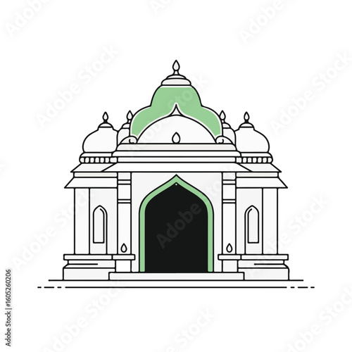 Peaceful Prayer Hall Dedicated to Krishna