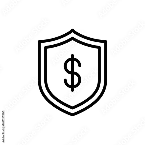 Free Download Shield with dollar sign symbolizing financial security and protection - GFXLoad
