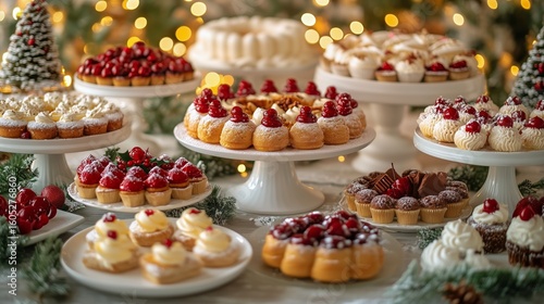Festive Dessert Display Featuring Sweet Treats During Holiday Celebration at ...