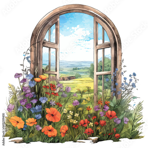 window with flowers