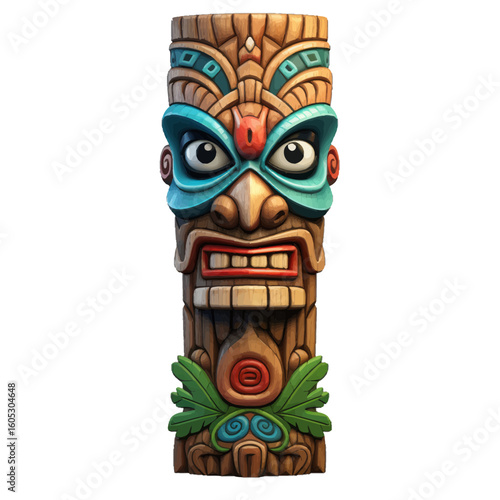 wooden totem pole