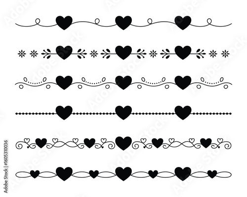 Valentine’s Day heart borders