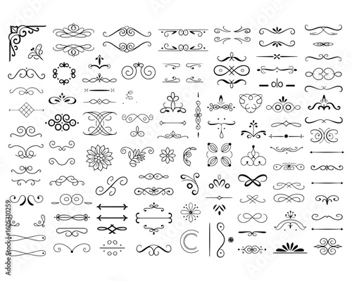 vintage-style corner and border flourishes