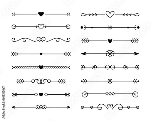 vintage decorative black line dividers