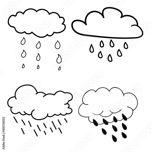 Minimal Cloud Line Art Icon – Vector Design for Networking, Databases & Synoptics Concepts