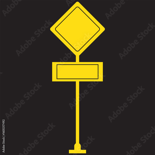 Print set of Blank traffic board icon. Road sign icon, Traffic signpost signs .