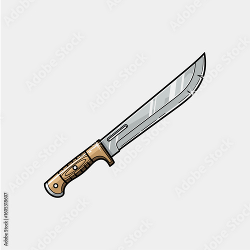 Machete icon logo flat vector design