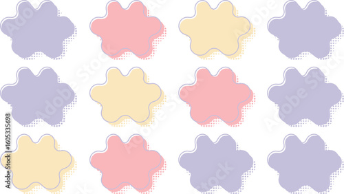 Pastel paw prints background vector illustration for kids design and decoration use