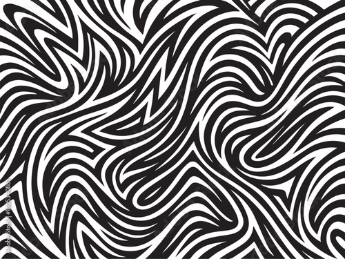 Swirling liquid graffiti strokes background in abstract black and white style