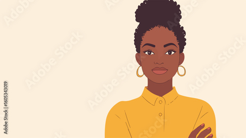 African Female School Teacher Vector Illustration