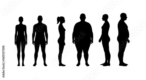 Body Types and Shapes Silhouette
