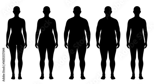 Body Types Silhouette Ectomorph Mesomorph Endomorph Body Shapes silhouette