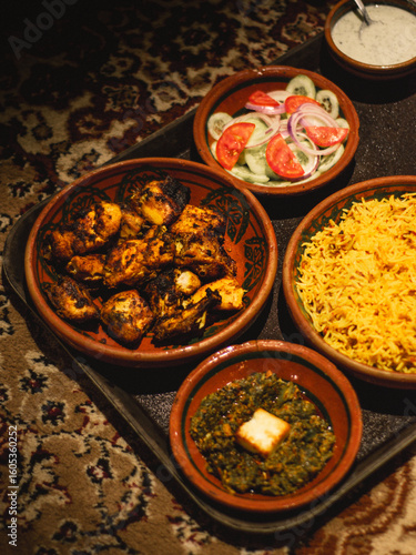 Traditional Pakistani Desi Food Platter