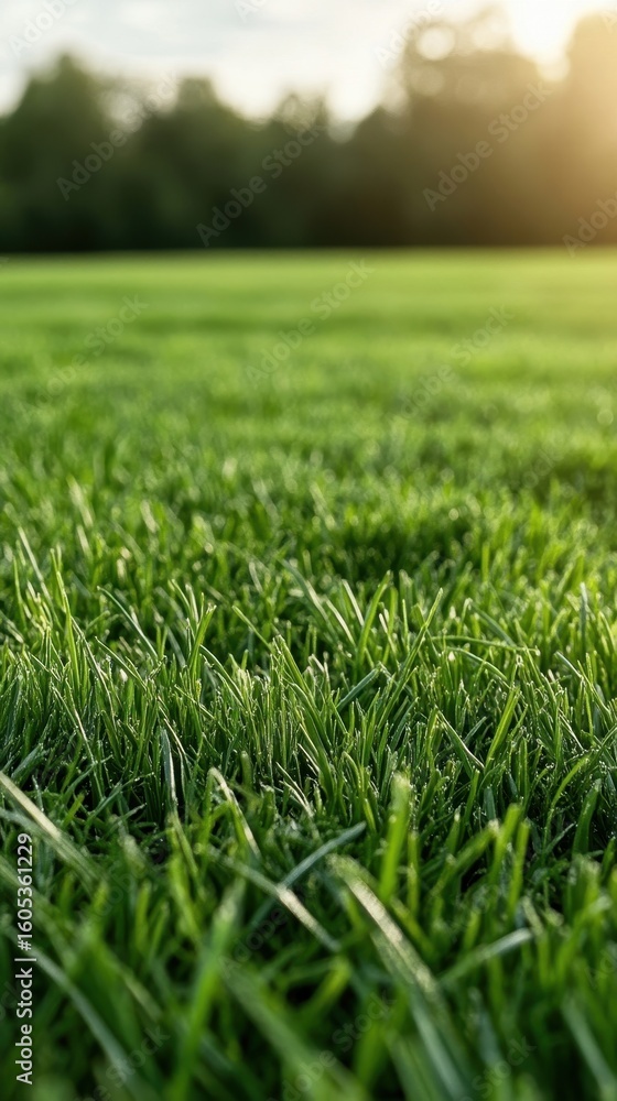 Fototapeta premium Fresh Green Lawn Close-up
