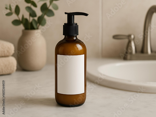 blank lotion dispenser mockup