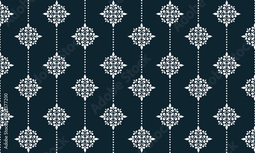 damask seamless pattern background. Classical old fashioned damask ornament, royal victorian seamless texture for wallpapers, textile, wrapping