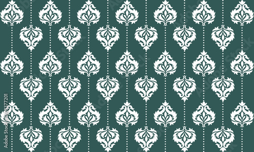 damask seamless pattern background. Classical old fashioned damask ornament, royal victorian seamless texture for wallpapers, textile, wrapping