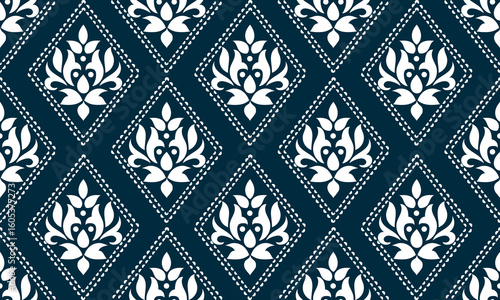 damask seamless pattern background. Classical old fashioned damask ornament, royal victorian seamless texture for wallpapers, textile, wrapping