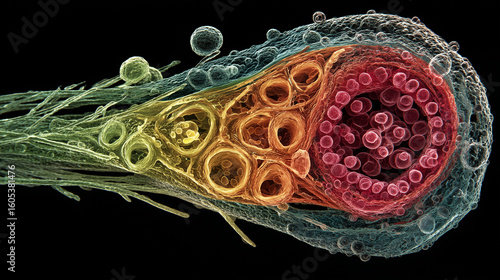 Artistic Illustration of Gastrulation and Germ Layer Formation
