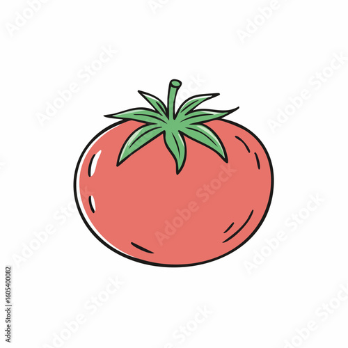 drawn tomatoes icon in doodle style. Mark point icon design collection for food design element